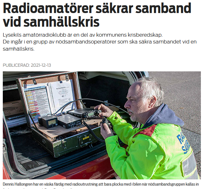 Radioamatorer säkrar samband